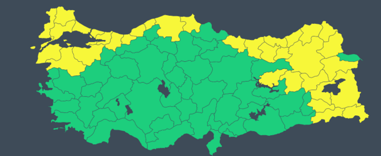 Meteorolojiden çok sayıda kente sarı kodlu uyarı 20 Şubat hava durumu