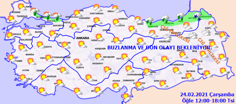 Meteoroloji illeri sıraladı ve uyardı! Sağanak yağmur, kar yağışı, çığ... 1 Meteoroloji illeri sıraladı ve uyardı Sağanak yağmur, kar yağışı, çığ...