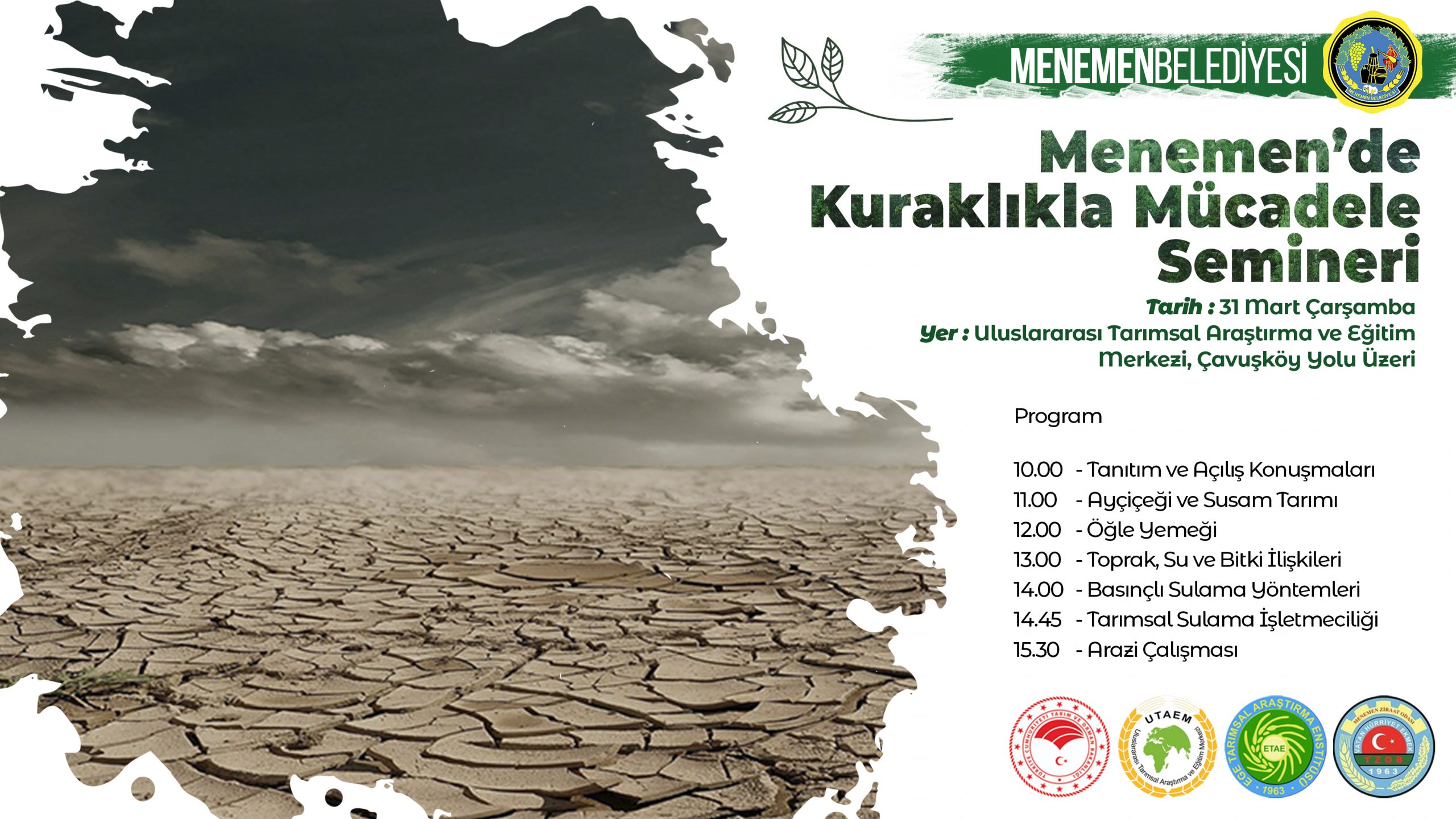 Menemen’de Kuraklıkla Mücadele” semineri düzenleniyor