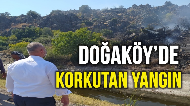 Doğaköy’de korkutan yangın
