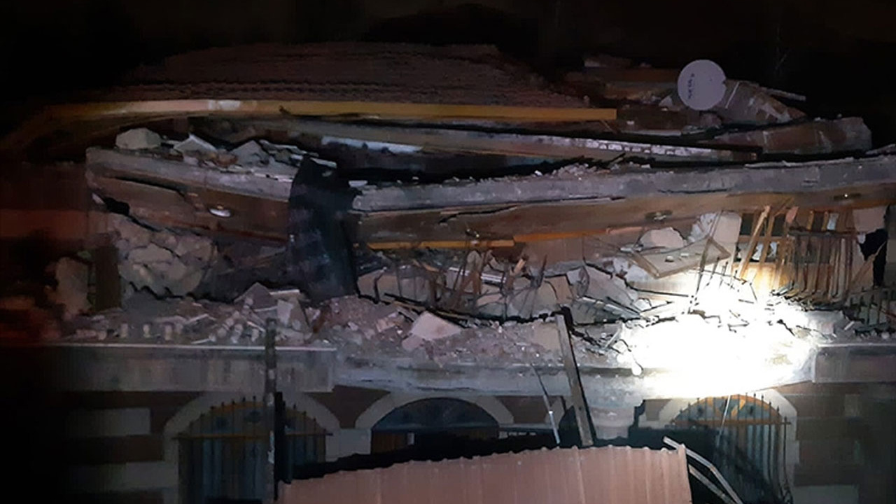 Malatya’da deprem sonrası boşaltılan bina çöktü
