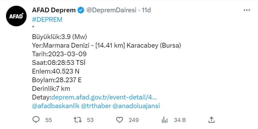 marmarada deprem oldu istanbul bursa dahil hepsi sallandi afad acikladi