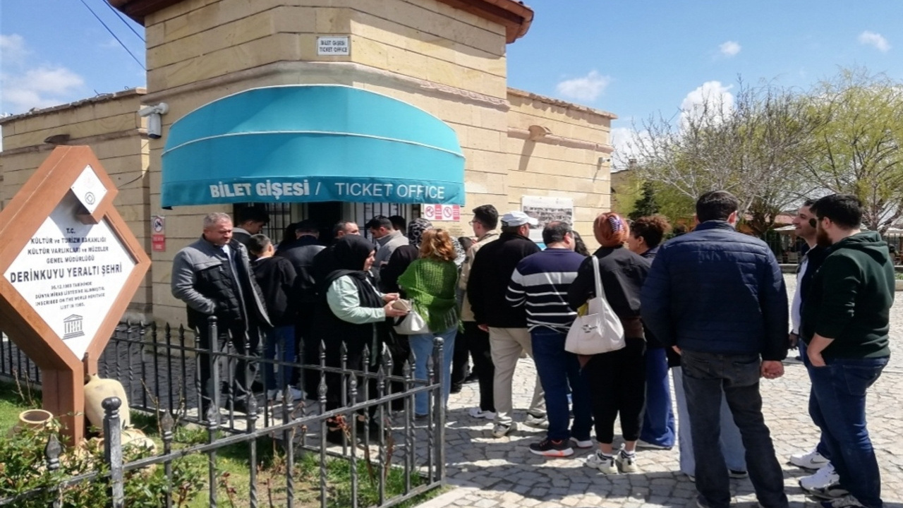 Bayram tatilinde Derinkuyu Yeraltı Şehri de tercih edildi