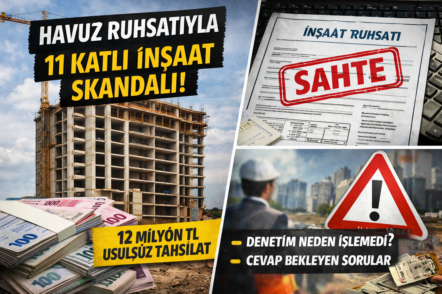Havuz Ruhsatıyla 11 Katlı İnşaat İddiası | Menemen’de Sahte Ruhsat Skandalı