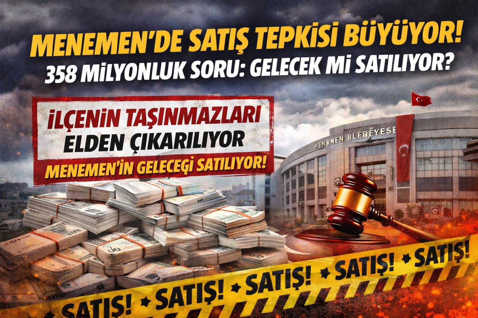 MENEMEN’DE SATIŞ TEPKİSİ BÜYÜYOR: 358 MİLYONLUK DEV İHALE!