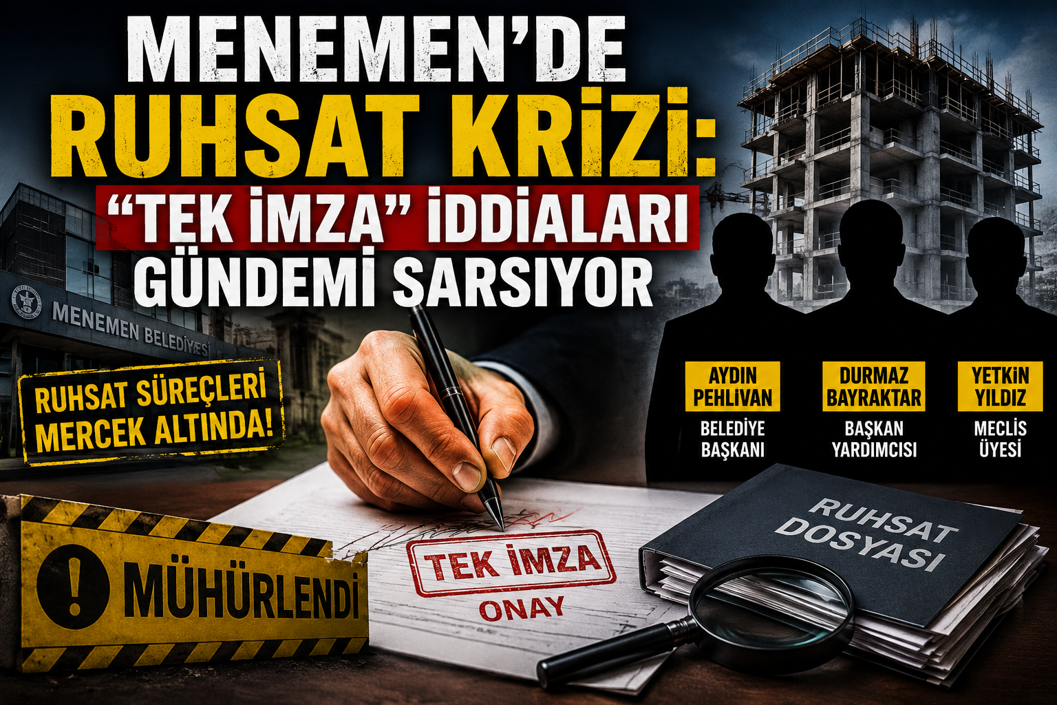 MENEMEN’DE RUHSAT KRİZİ: “TEK İMZA” İDDİALARI GÜNDEMİ SARSIYOR 1!!