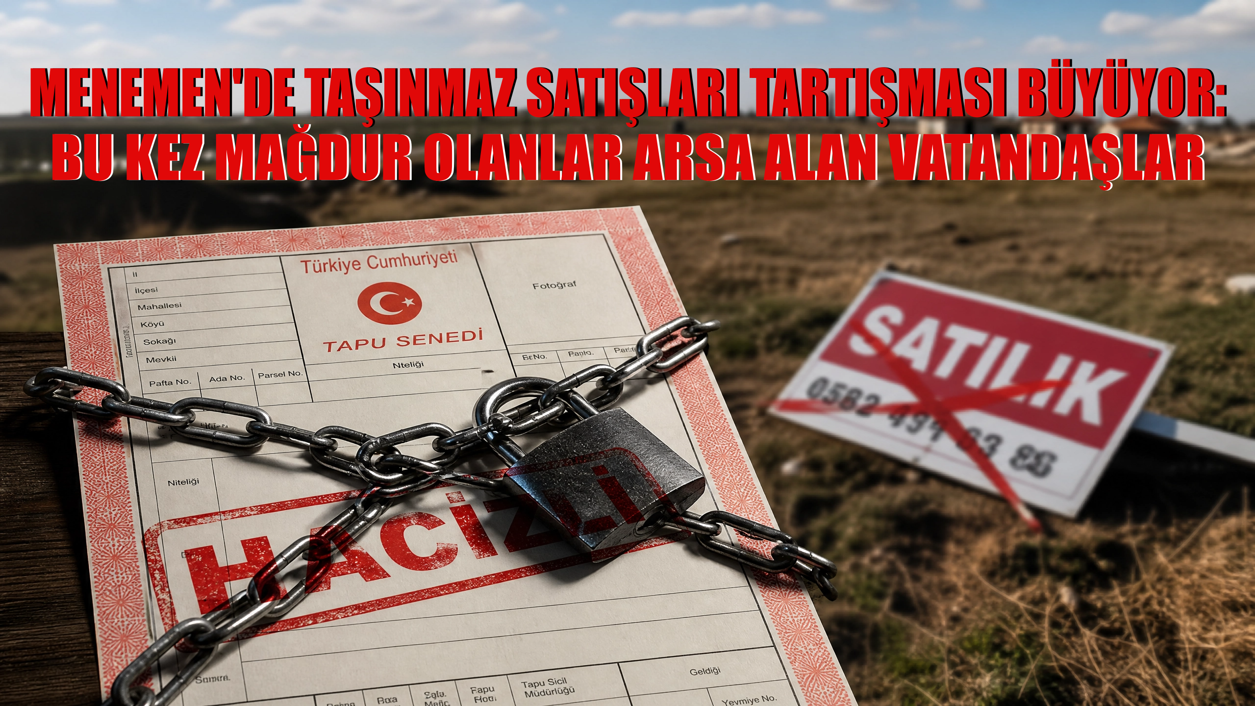 MENEMEN’DE TAŞINMAZ SATIŞLARI TARTIŞMASI BÜYÜYOR: BU KEZ MAĞDUR OLANLAR ARSA ALAN VATANDAŞLAR 1!!